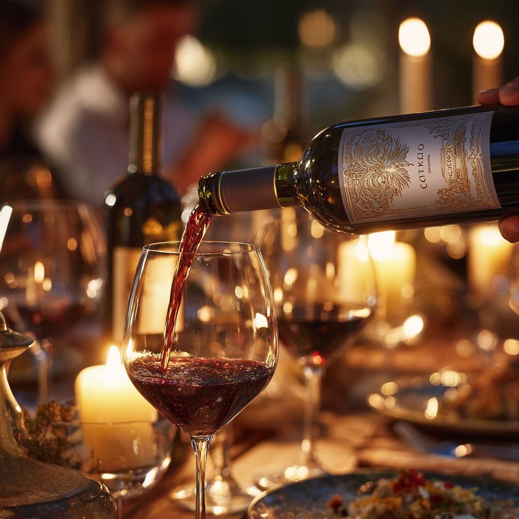 Cypriot wine being poured
